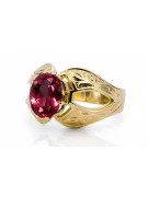 14K Yellow gold Ruby Ring Vintage style vrc135y